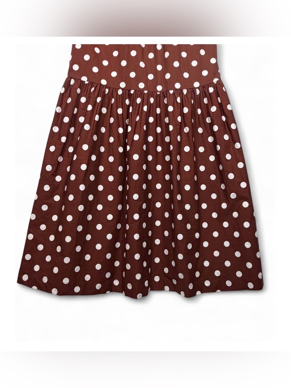 ANTHROPOLOGIE MAEVE Women’s Halter Drop Waist Polka Dot Print Midi Dress Size XS - Picture 9 of 13